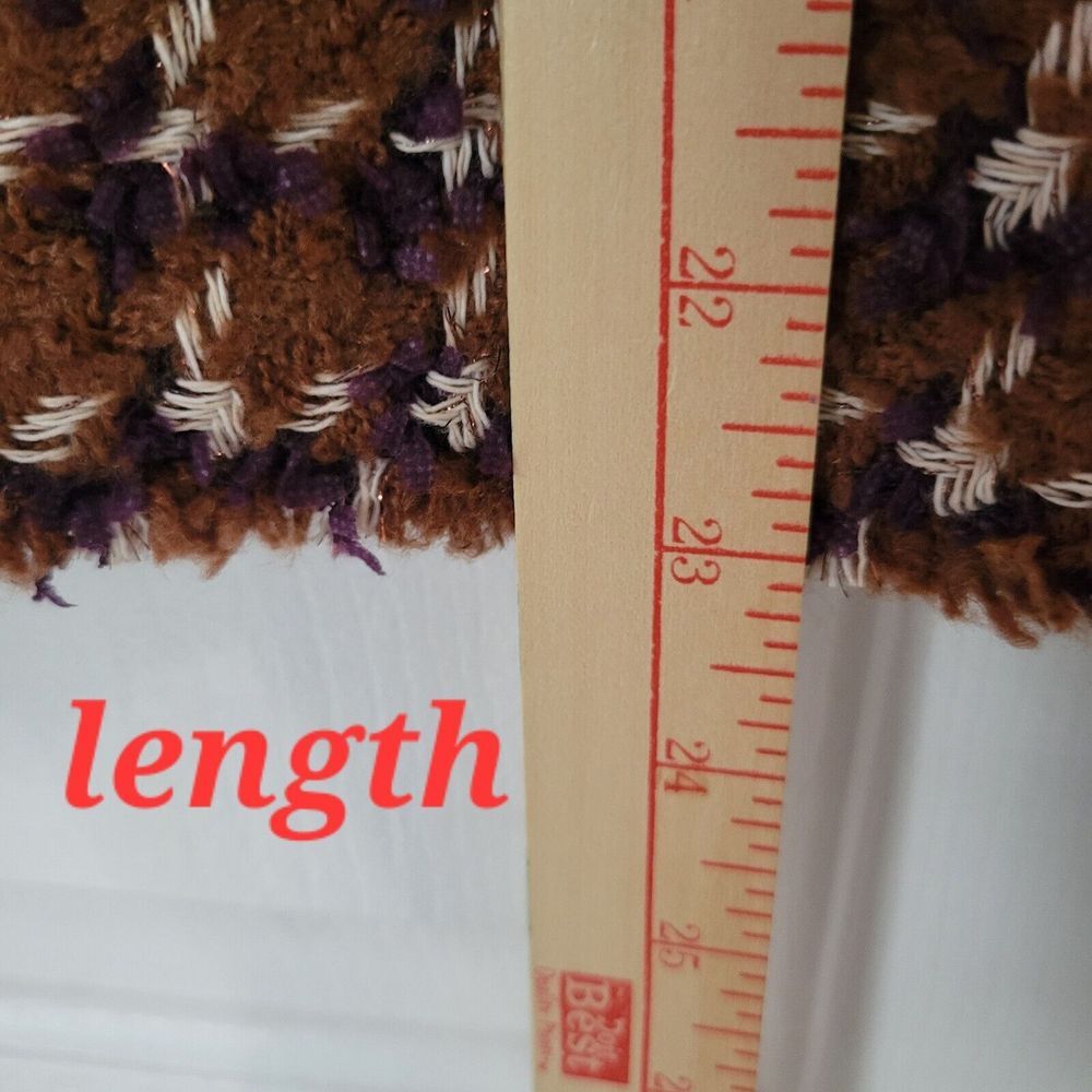 Ann Taylor Fringe Tweed Jacket Size 12 Petite Polyester Blend Cherrywood Blazer - Picture 10 of 11